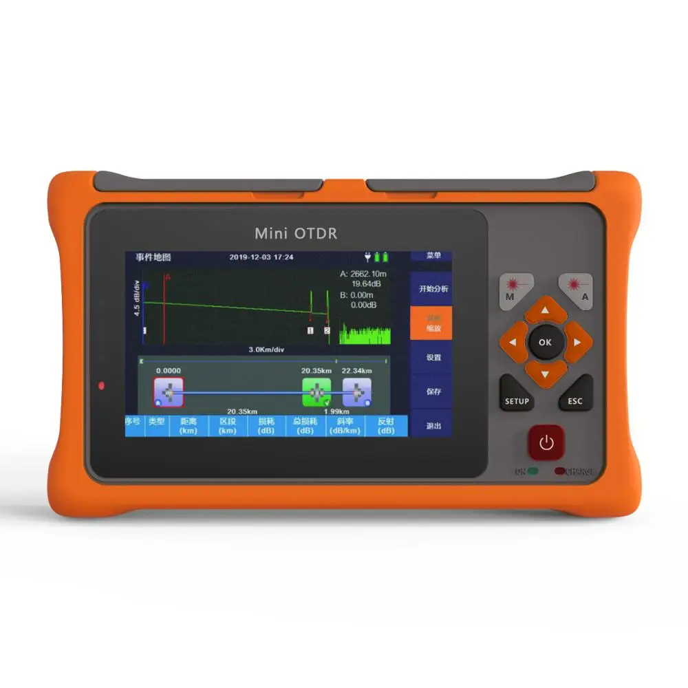 Профессиональный оптический Волоконно рефлектометр с сенсорным экраном MINI OTDR
