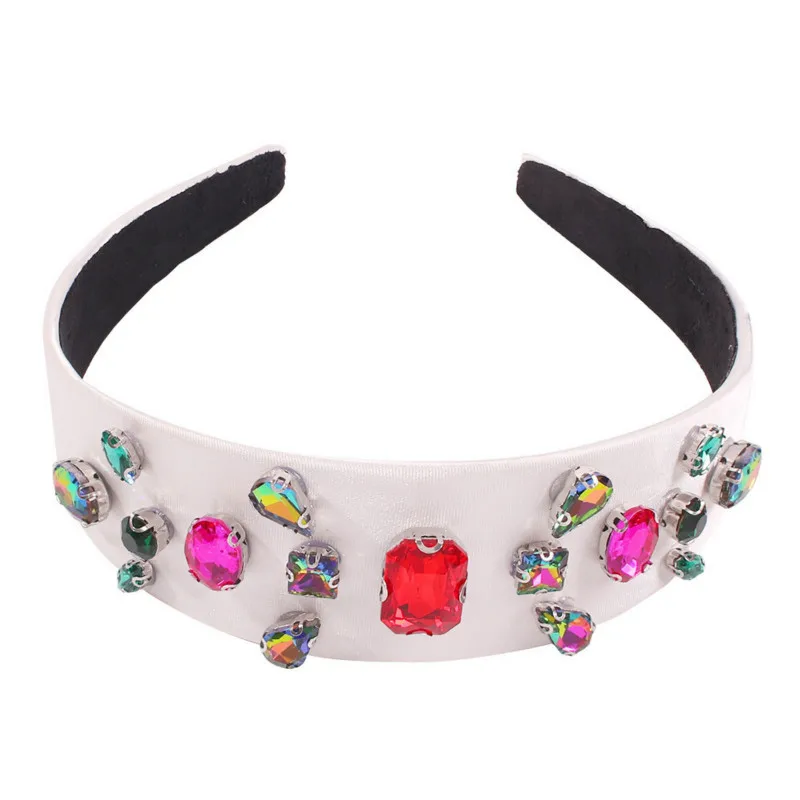 

Trendy Hair Band Irregular Color Diamond Temperament Headband Rhinestone Crystal Hairhoop Headwear Hair Accessories