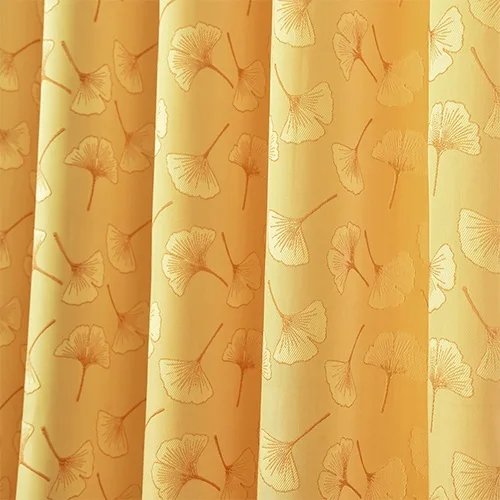 Yellow NAPEARL 1 шт. полуштора шторы дизайн Современные драпировки для спальни окна кухня гинкго жаккард декор лента стиль - Цвет: Yellow