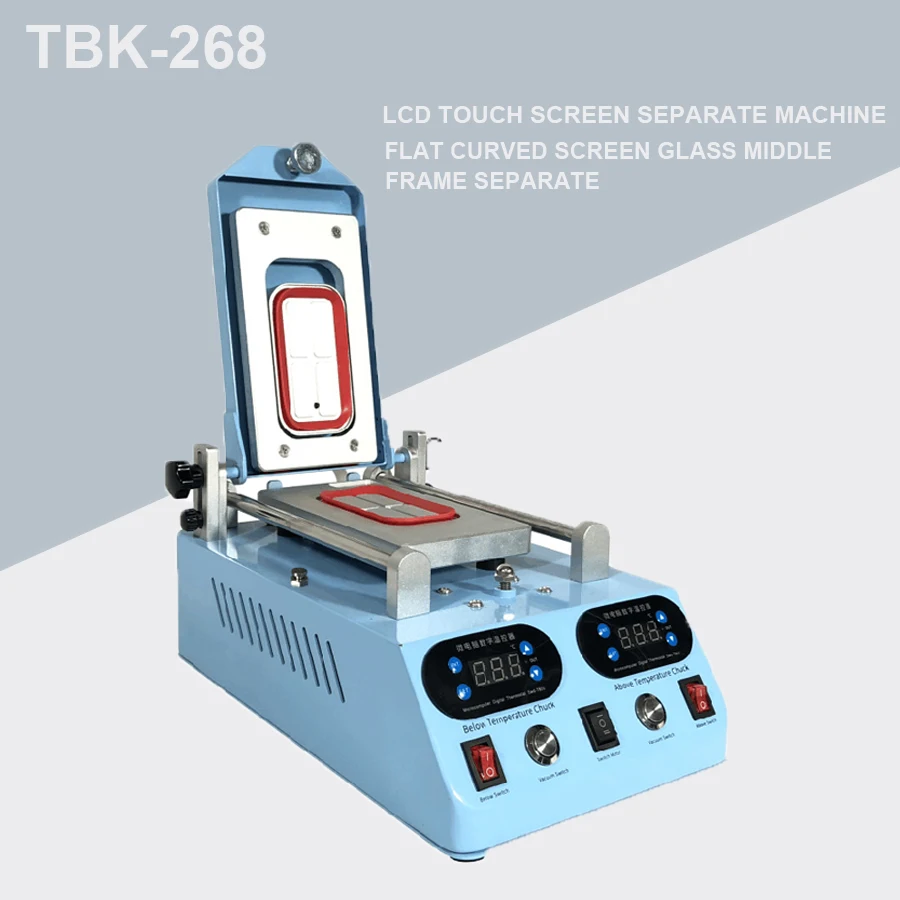 Настоящая TBK-268 машина-сепаратор, автоматическая рамка для ЖК-экрана, рамка с подогревом для плоского изогнутого экрана, стеклянная средняя отдельная рамка