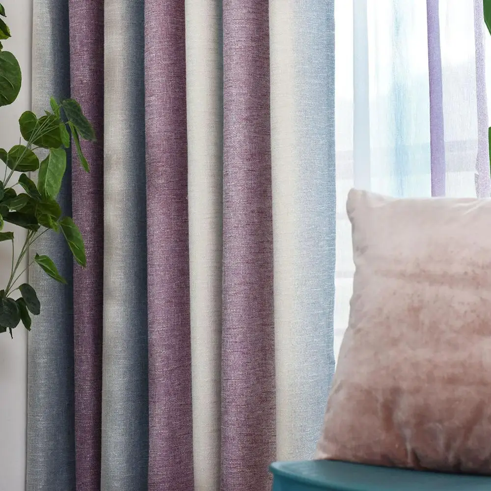 Разноцветные шторы NAPEARL в полоску тканевые занавески для спальни затемненные из