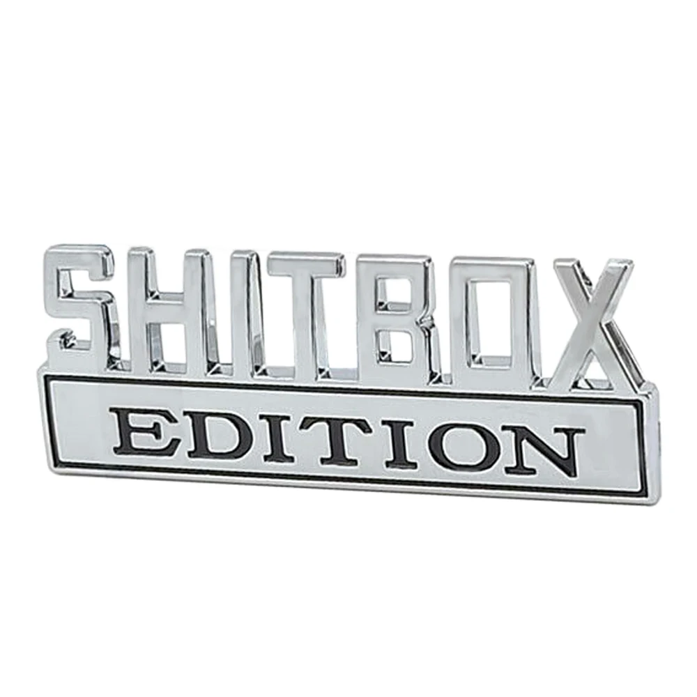 

2pcs SHITBOX EDITION Free Shipping NEW Wmblem Chrome Badges Car Sticker Accessories Fit For Car or Truck