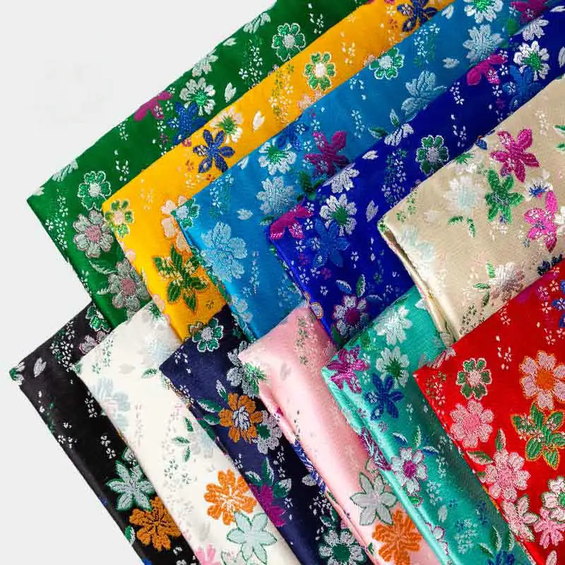 Маленькая Цветочная парча жаккардовая ткань с вышивкой для плетения сделай сам