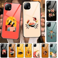 yinuoda 12star sign leo libra scorpio new arrived high quality tempered glass phone case for redmi xiaomi 11 lite pro ultra 10t