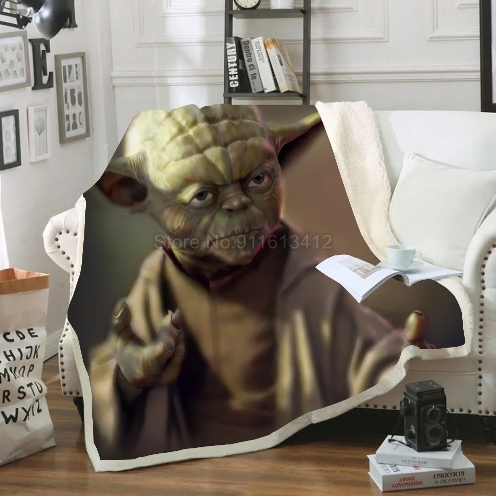 

Yoda Series Blanket 3D Digital Printing Star Wars Blanket Throw On The Bed Crib Sofa Cover Bedspread Boys Children Kids Gifts