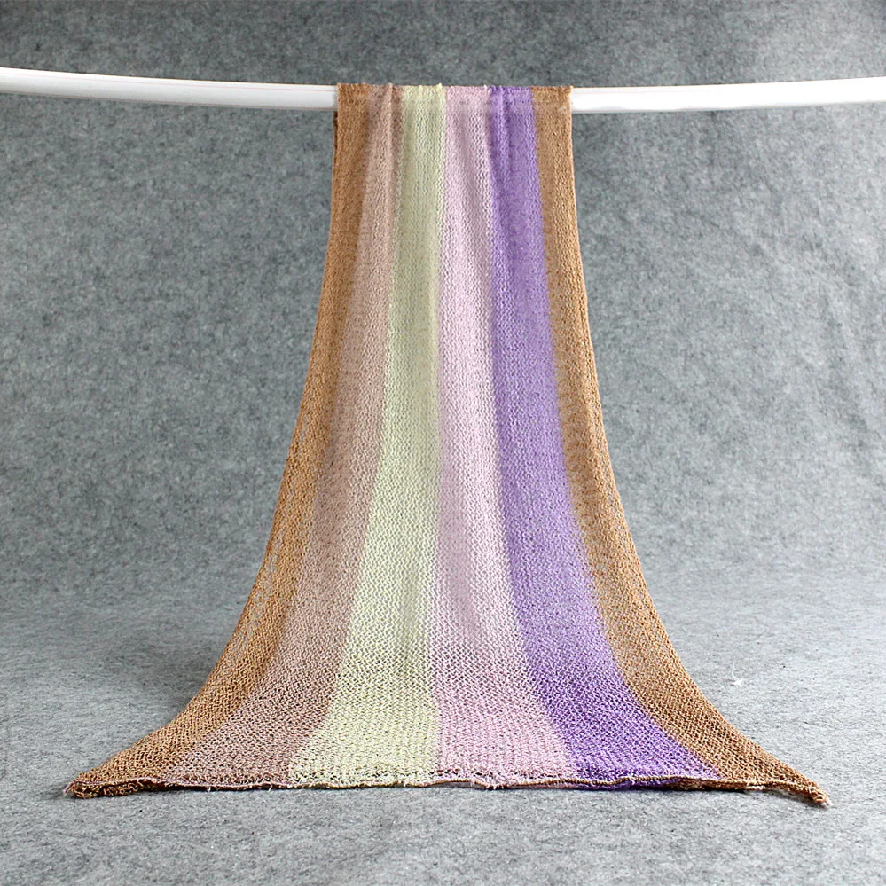 Сверхмягкая эластичная ткань реквизит для фотосъемки новорожденных Радужная