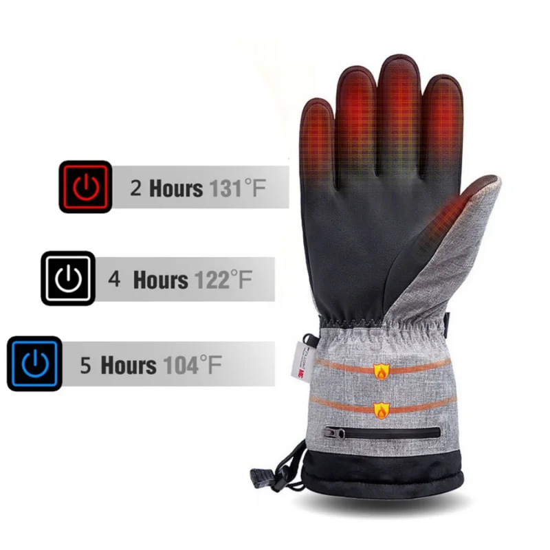 

Ski Motorcycle Heated Gloves Keep Warm Winter Electric Heating Gloves Battery-Type Carbon Fiber Heating Gloves Winter Warm Glove