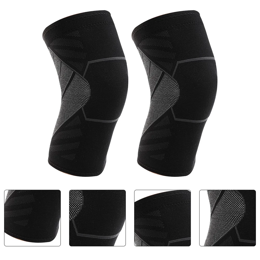 

2pcs Sports Knee Sleeve Elastic Knee Brace Nylon Knee Support Protector Supply