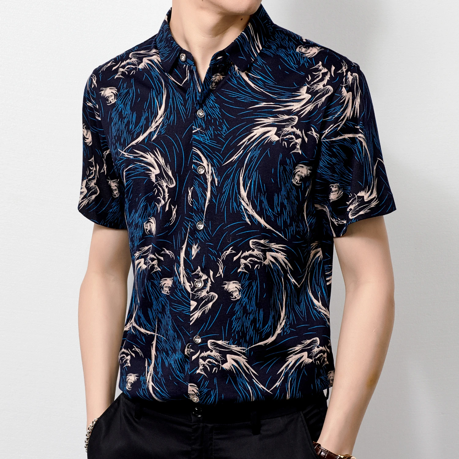 Рубашка в стиле ретро уличная одежда мужские футболки женская повседневная