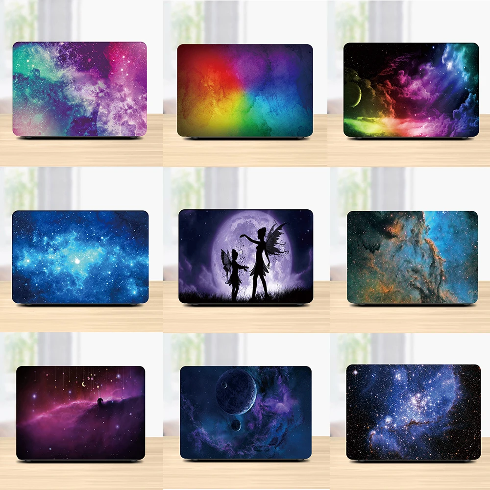 Жесткий чехол для ноутбука с изображением Вселенной звездного неба + клавиатуры