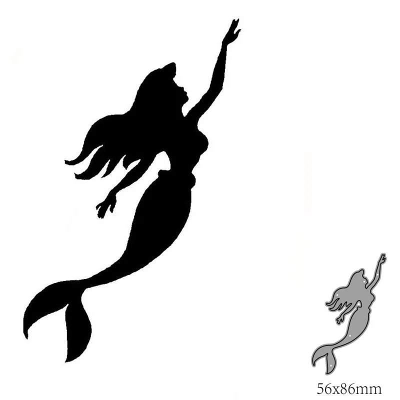 Металлические Вырубные штампы форма русалка Украшение скрапбукинг бумага