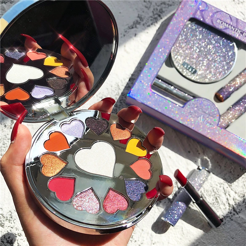 4 шт./лот набор для макияжа глаз Мерцающая матовая блестящая палитра теней век +