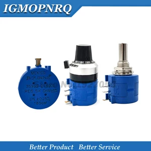 3590S-2 3590S прецизионный многовитковый потенциометр, 10 колец, регулируемый резистор + 1 шт. Поворотная шкала подсчета, ротационная ручка 6,35 мм, Новинка