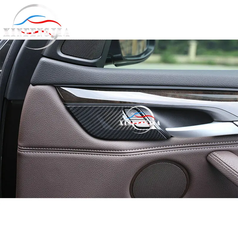 

For BMW X5 X6 F15 F16 14-18 Carbon Fiber Color Car Door Safety Lock Button Cover Trim