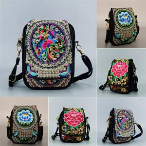 Luxury Handbags Women Bags Designer Retro Ethnic Style Ladies Shoulder Bag Fashion Embroidery Small Square Bag