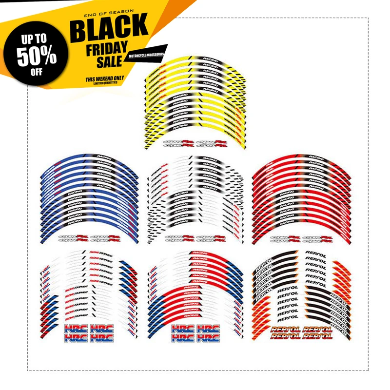 12 X Толстые края внешний обод наклейка полоса колеса наклейки подходит для всех