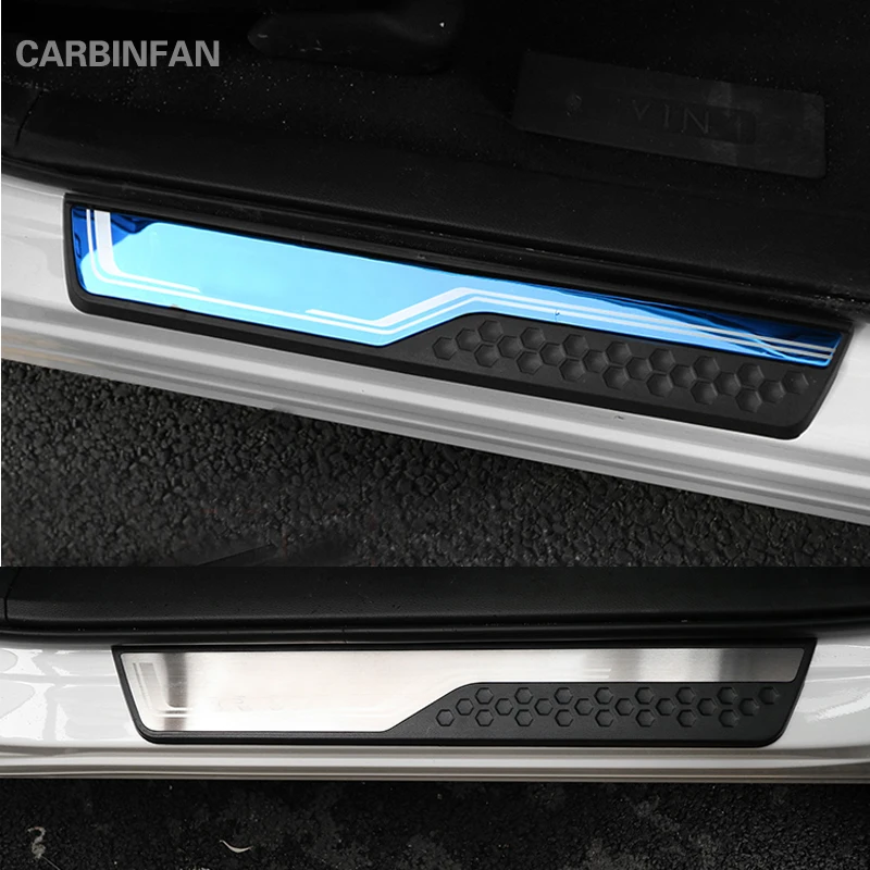 Наклейка ABS для стайлинга автомобиля порог двери приветственная педаль внешняя