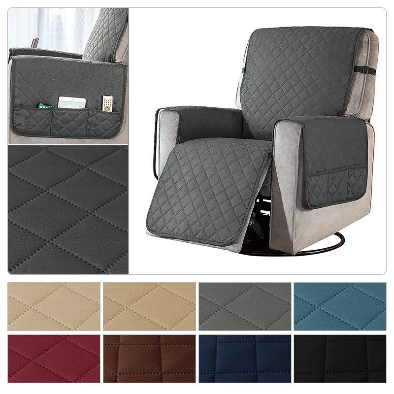 Чехол для кресла защитный нескользящий моющийся чехол дивана с боковым карманом