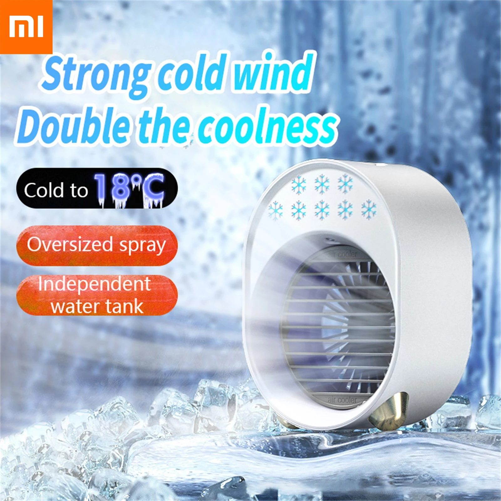

Xiaomi Mini Air Cooler Desktop Small USB Air Conditioner Dormitory Fan Movable Air Cooler Desktop Office Air Conditioning Fan