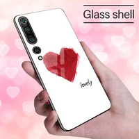 luxury cute glass phone case for xiaomi mi 10 9 t 8 se lite f1 redmi note 10 9 8 7 pro silicone cover