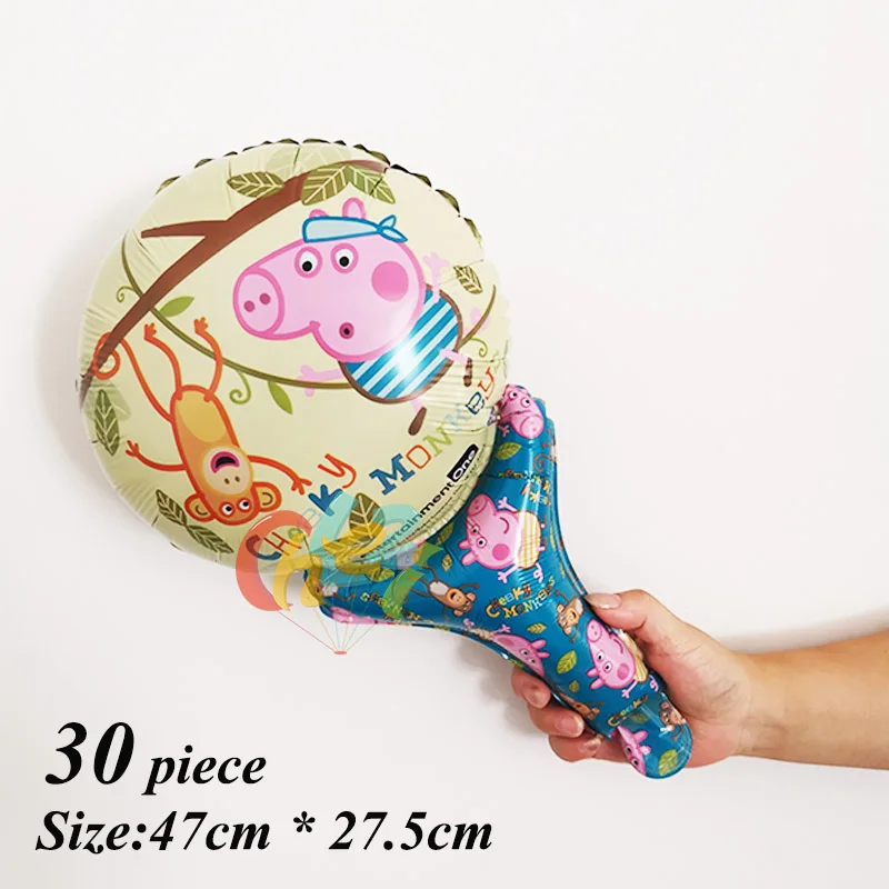 Stick 5 30 шт PEPPAPIG воздушные шары Джордж мальчик девочка день рождения украшение для дома PEPPAPIG Воздушный баллон гелия Рождество детский душ - Цвет: Stick 5