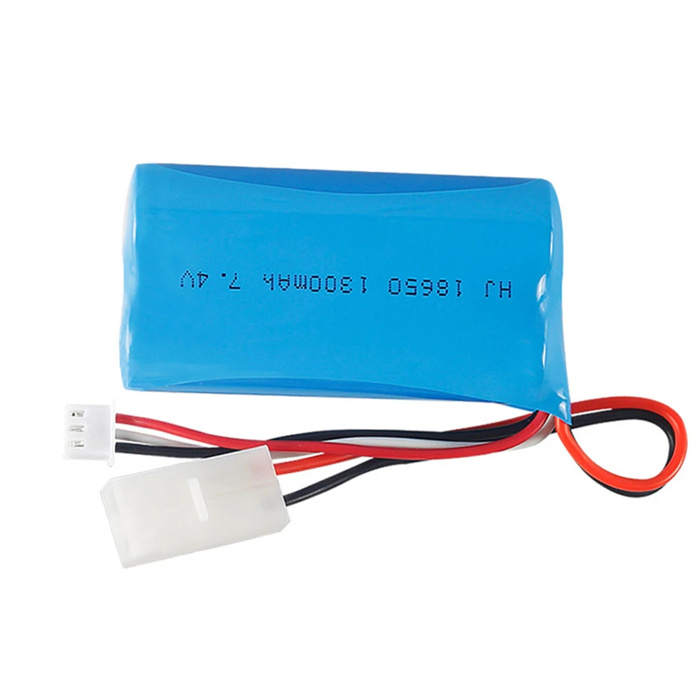 7.4V 1300mAh 18650 Lipo battery for meizhi 2856 high speed RC trucks toys spare parts 7.4 V 2S KET-2P Plug 1-10PCS | Игрушки и хобби