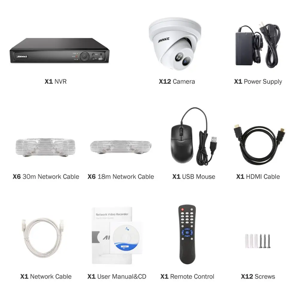ANNKE 16CH сверхвысокой четкости 4K Ultra HD POE сетевой видеорегистратор безопасности