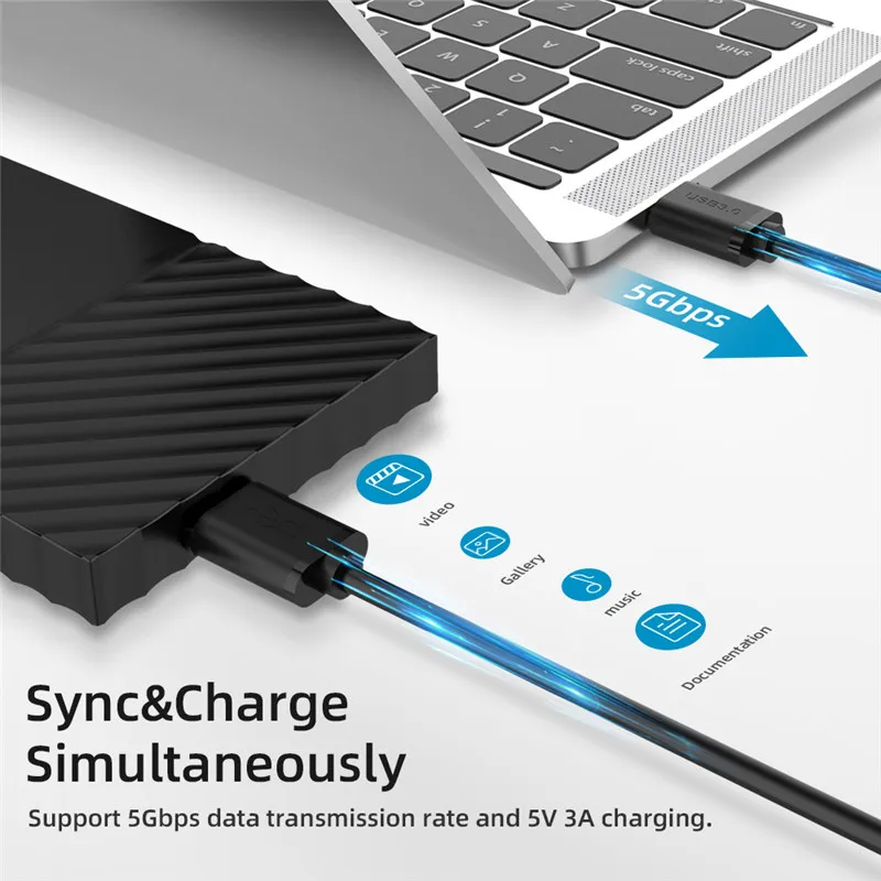 0 5 м/1 м USB 3 Тип A Micro B кабель высокого Скорость для синхронизации данных и зарядки