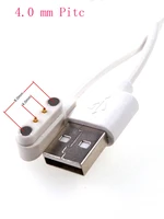 1 pcs charging cable magnetic pogo pin connector 2 pin 4 0 mm pitch adapter usb a connector male 60 cm length magnet charge