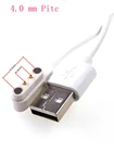 1 шт. зарядный кабель Магнитный Pogo Pin разъем 2 Pin 4,0 мм Шаг адаптер USB A коннектор Мужской 60 см в длину Магнитный заряд