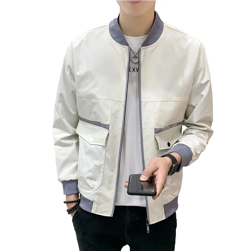 Высококачественная демисезонная мужская куртка бомбер приталенная