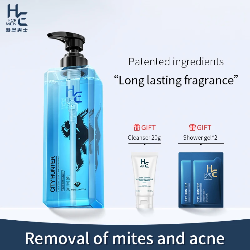 

Hearn Men's Perfume Shower Gel 500ml Deodorant Long-lasting Fragrance and Dry