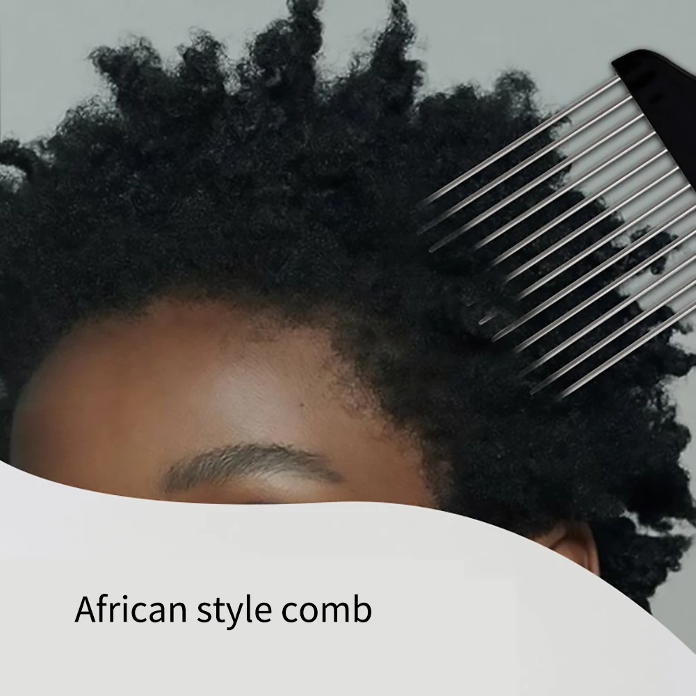 

Salon Use Black Metal African American Pick Hair Pick Metal Comb Pick Comb Hair Brush Styling Tool 4 Pcs Hairdressing Styling