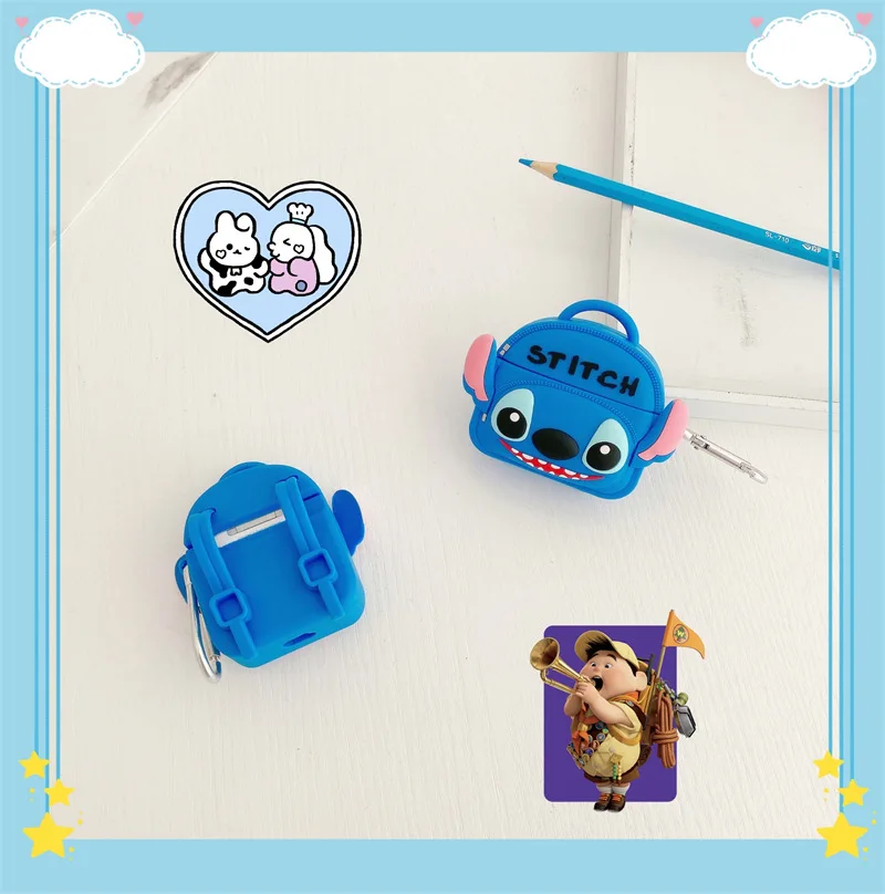 Чехол Disney Stitch для 2021 Airpods 3 защитные беспроводные наушники Bluetooth AirPod 1/2 зарядный