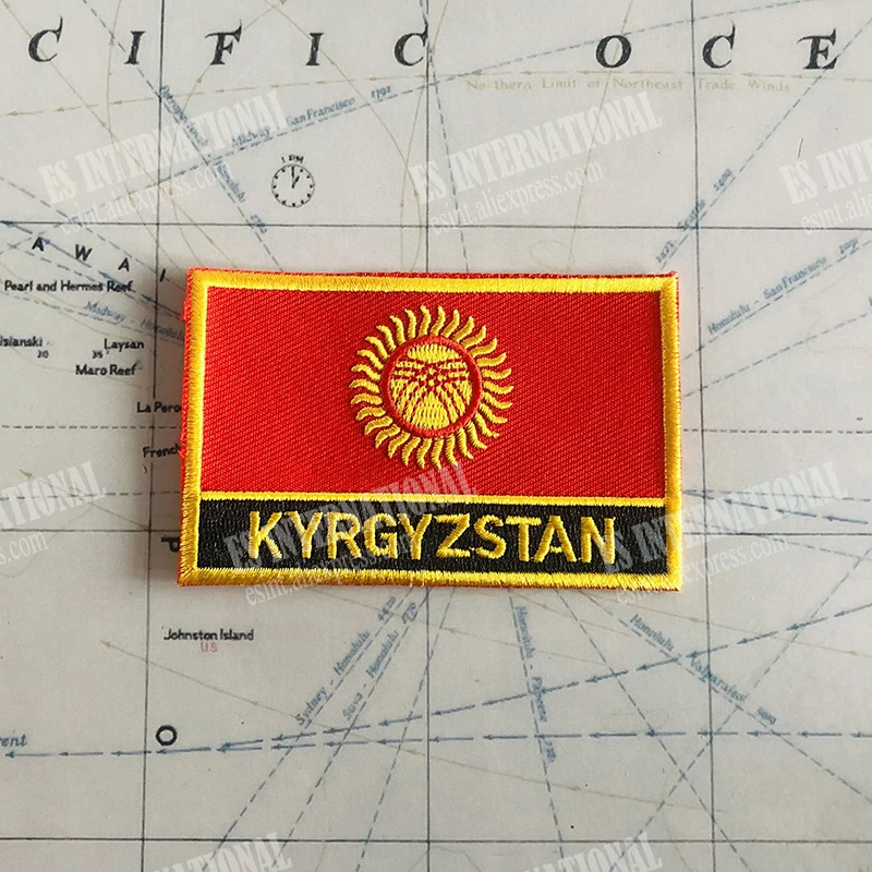 Нашивки с национальным флагом Киргизии повязка на руку нашивки вышивкой и