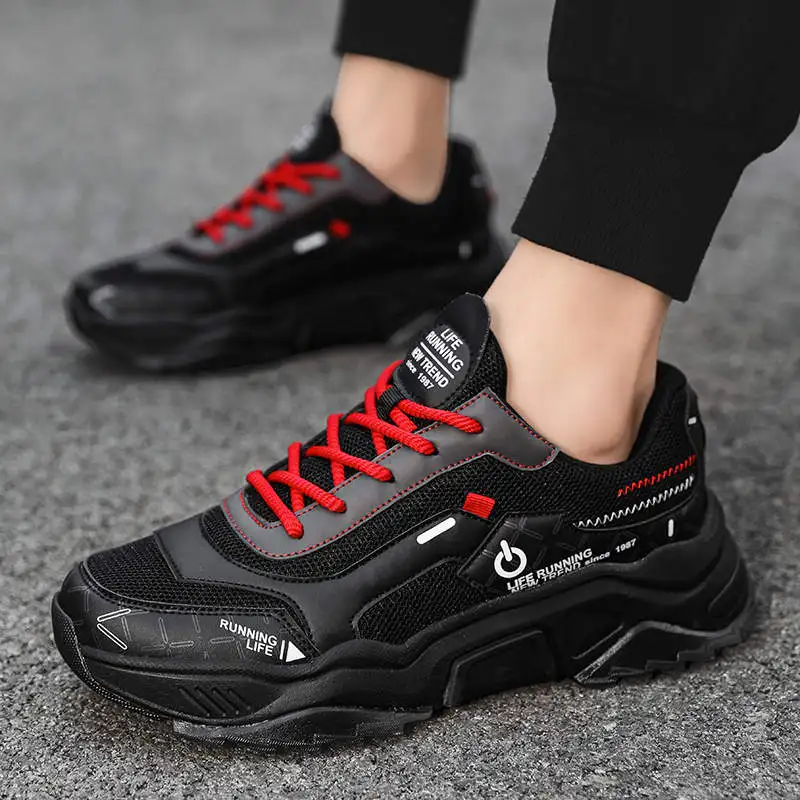 

Outdoor Light Green Sneakers Thick Bottomed Sneakers Sport Large Brand Black Running Shoes Traning Mens Sports Shoes Boy Tennis