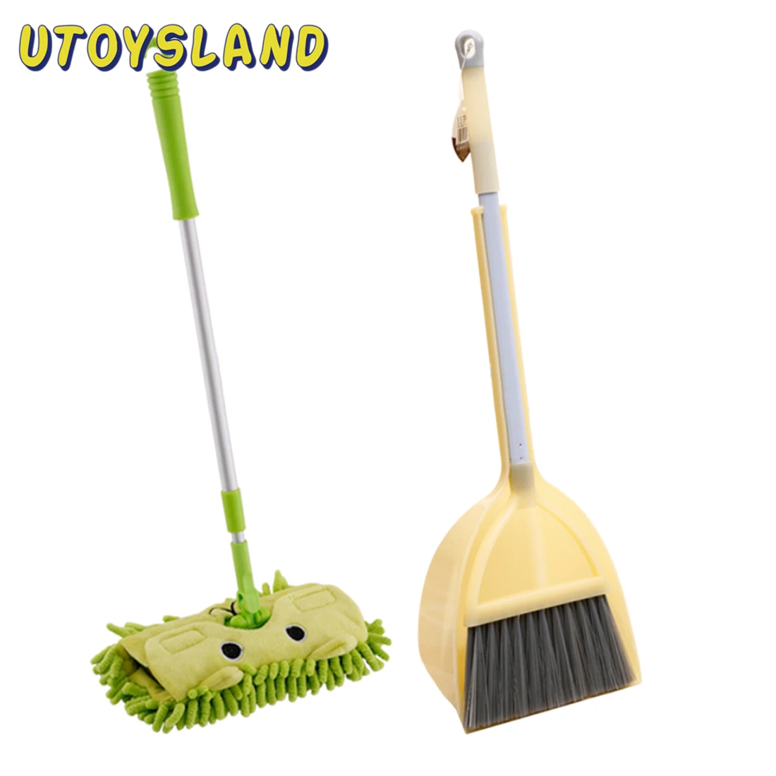 Детская уборка набор чистящих средств со шваброй Совок с рисунком героев из