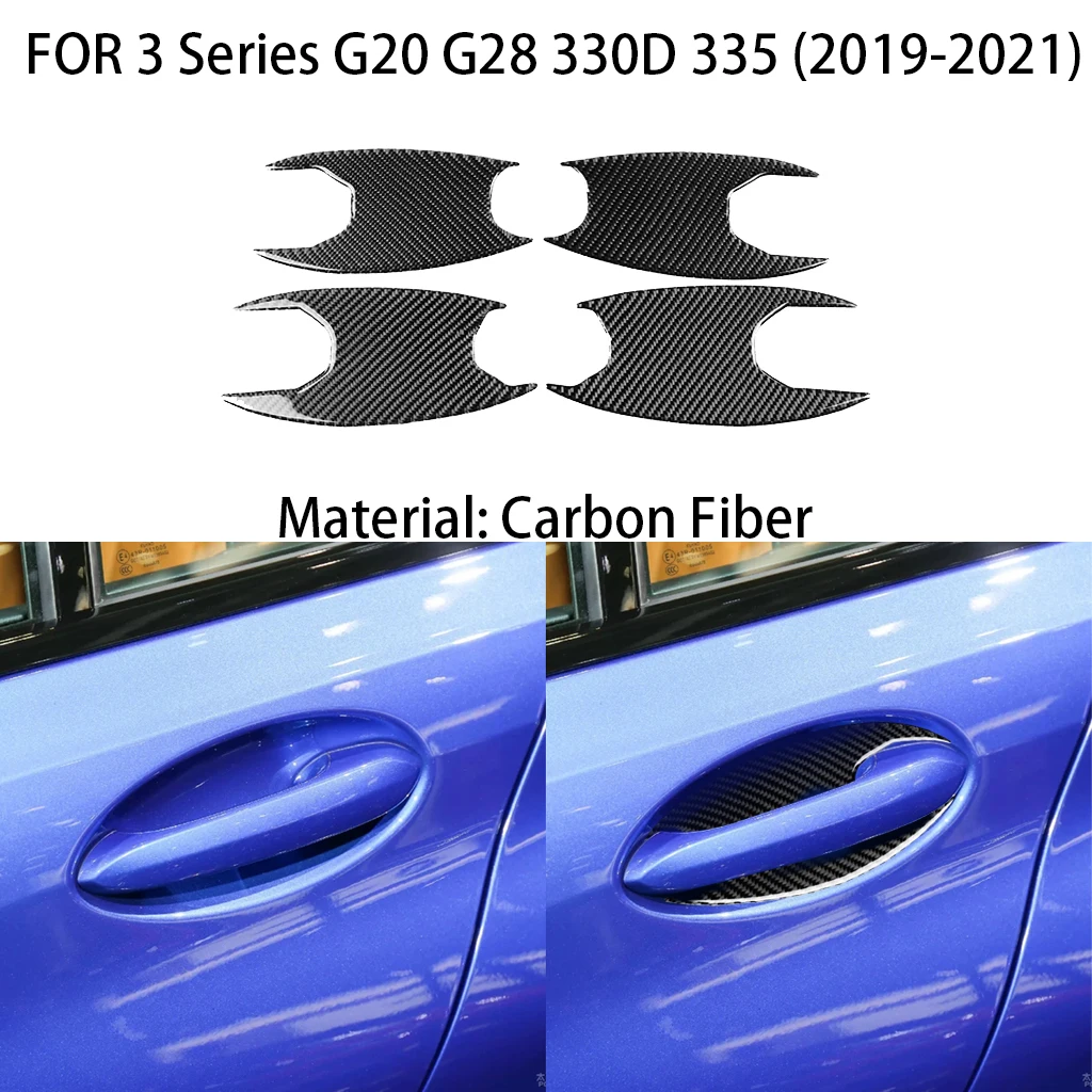 

Carbon fiber car interior decoration, door bowl decoration, suitable for BMW 3 Series G20 G28 2019 2020 2021 car stickers;
