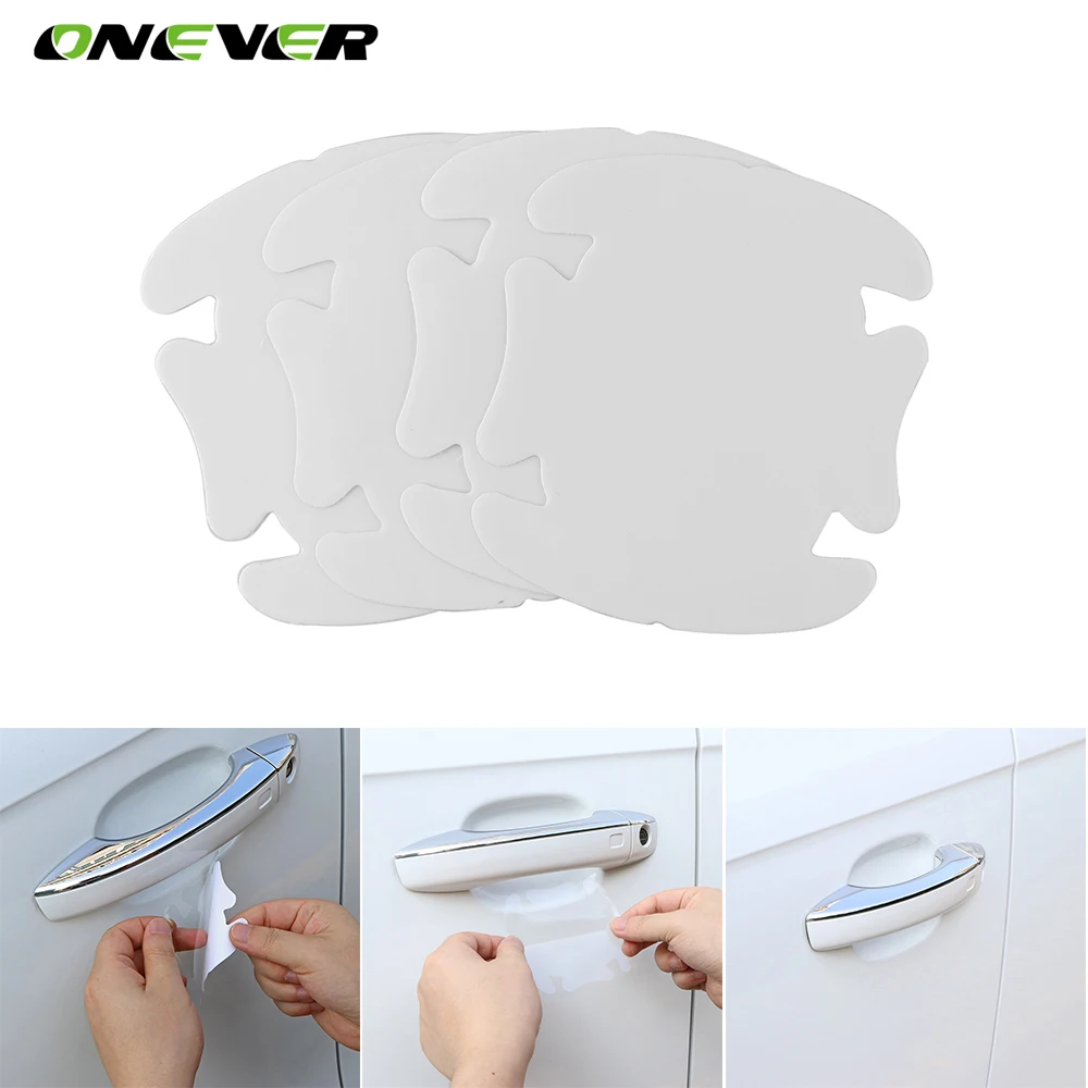 4 шт. прозрачная защитная пленка на ручки автомобиля|Наклейки для салона авто| |