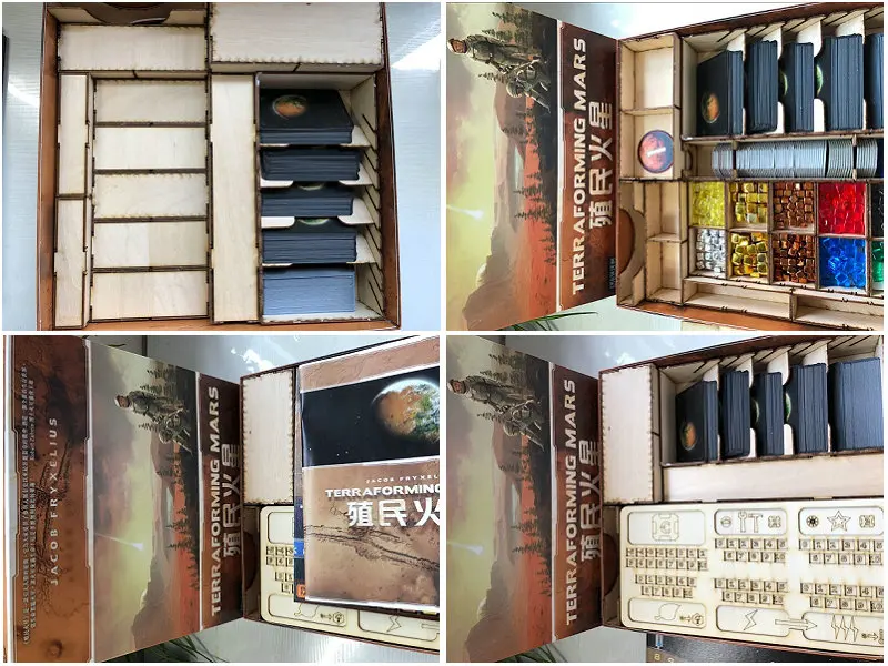 Деревянная коробка для хранения сломанных маркеров компактная карт настольные
