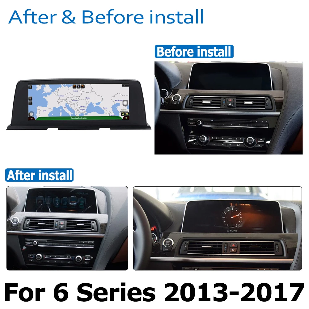 Android 8 0 UP автомобильный радиоприемник DVD-навигатор для BMW 6 серии F13 2013 ~ 2017 NBT аудио