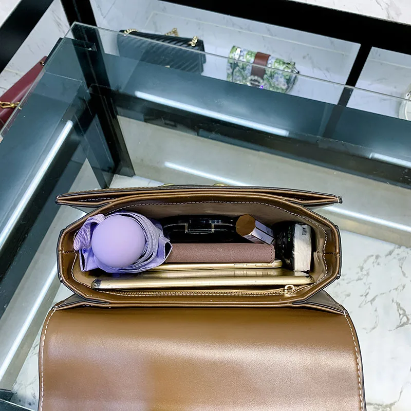 

Genuine Leather Women Shoulder Bags 2021 Retro Fashion Saddle Bags High Quality Messenger Bags Solid Color Lipstick Bags Bolsos