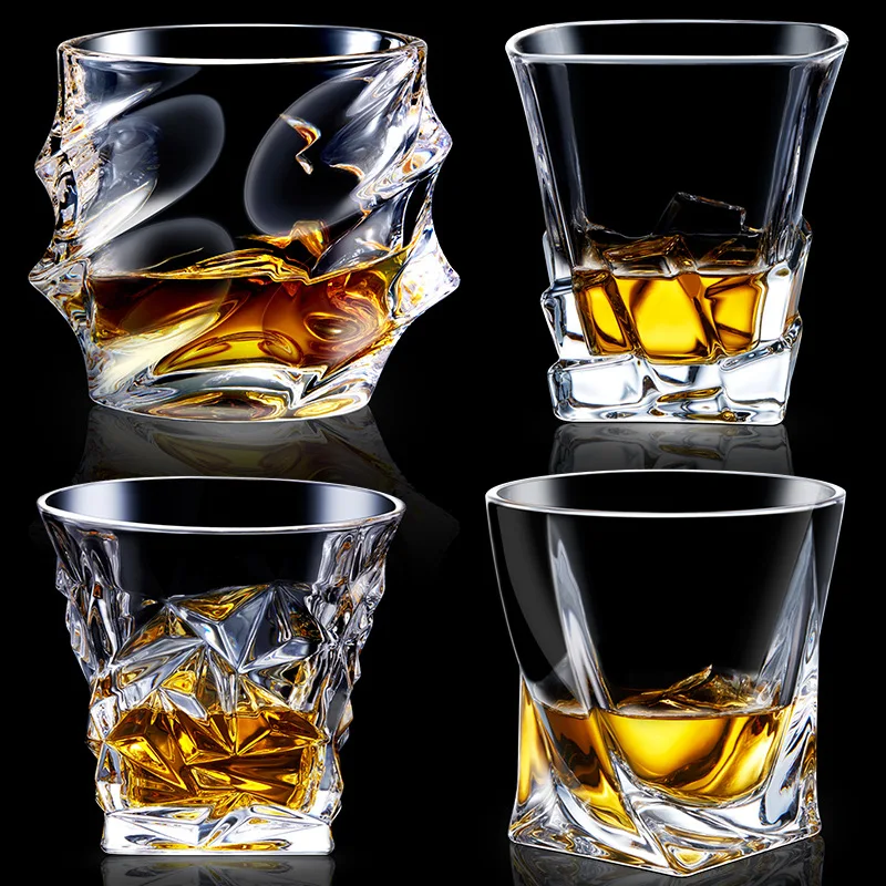 

Heat Resistant Lead-free Transparent Crystal Wine Glass Beer steins Whiskey Brandy Vodka Cup Multi Pattern Drinkware Bar Gifts