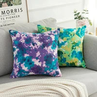 art tie dye linen pillow cover blue purple cushion cover 45x45cm60x60cm decoration cushions sofa green throw pillows decor home