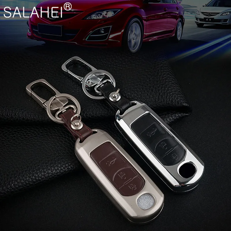 

Чехол для автомобильного ключа из цинкового сплава, защитный чехол, чехол, брелок для Mazda 2 3 5 6