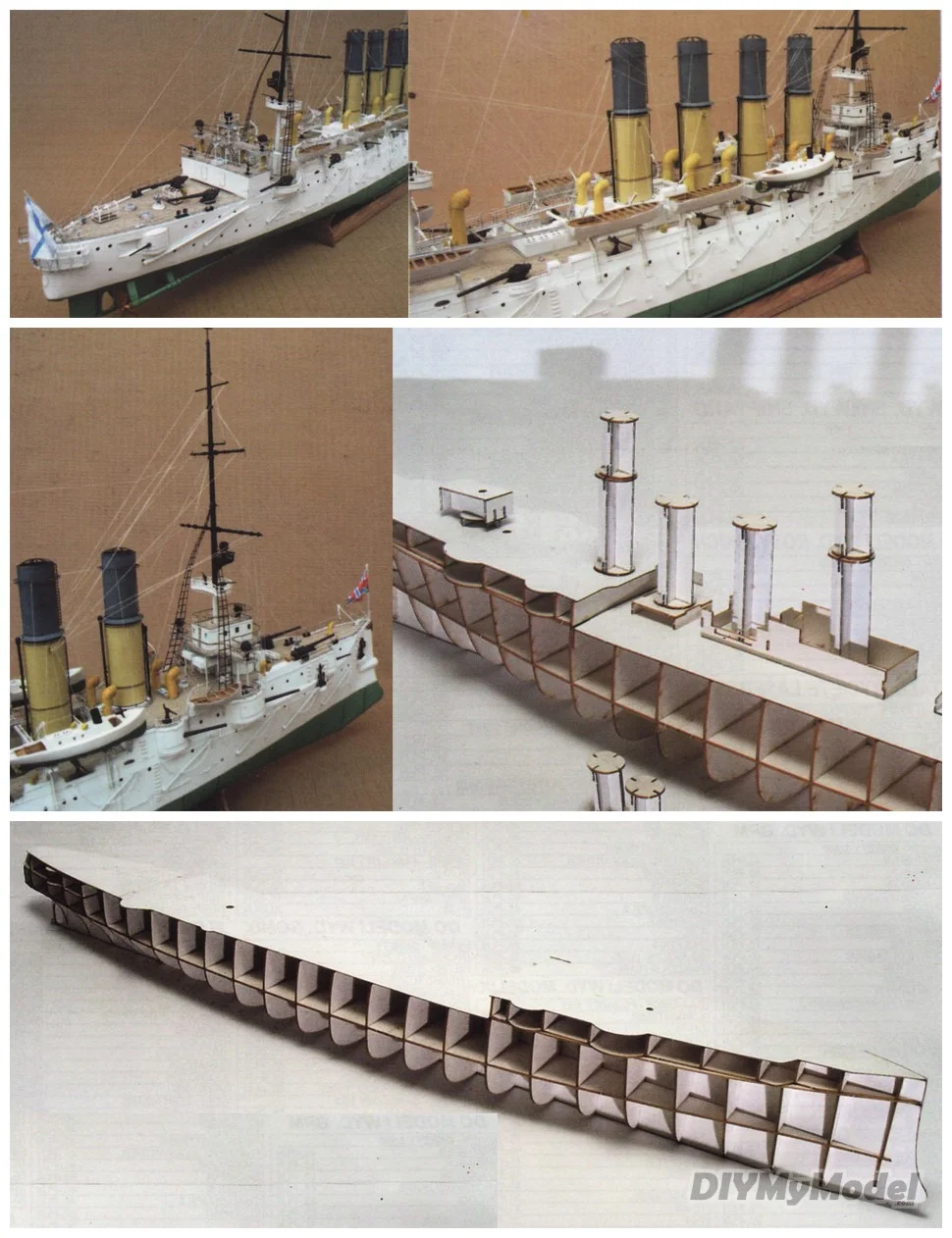 DIYMyModeI-rompecabezas de crucero ruso a escala 1:200, modelo de papel para bricolaje, juguete hecho a mano-2