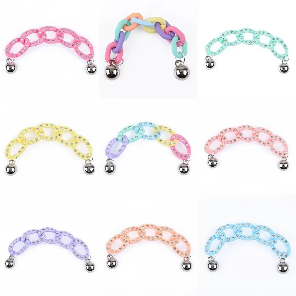 

Hot Sell 1 Pcs Chains Croc Shoe Charms Colorful Bling Rhinestone Shoes Decorations Pink Red Yellow Blue Resin Girl Accessories