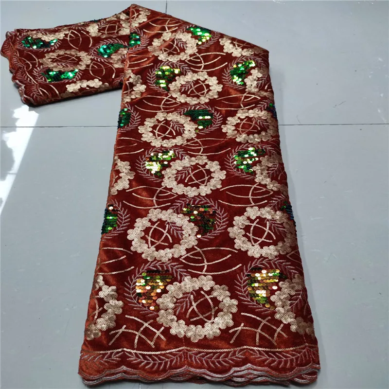 

Nigerian Sequins Lace Fabrics Multicolor High Quality Lace African Lace Fabric Wedding French Tulle Lace Material For Women