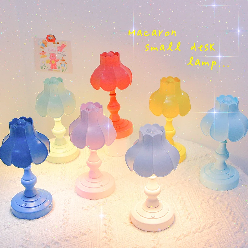 

Настольная лампа в виде лотоса, светодиодный ночсветильник, украшение для дома и драгоценностей, прикроватная лампа для спальни, Напольная ...