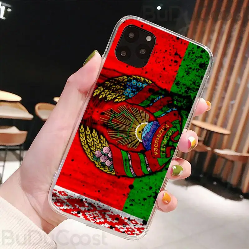 

Belarus flag Phone Case for iPhone 8 7 6 6S Plus X 5S SE 2020 XR 11 pro XS MAX 12 12Mini